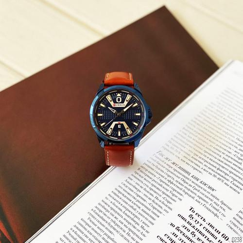 Годинник чоловічий Curren 8379 Blue-Brown-2