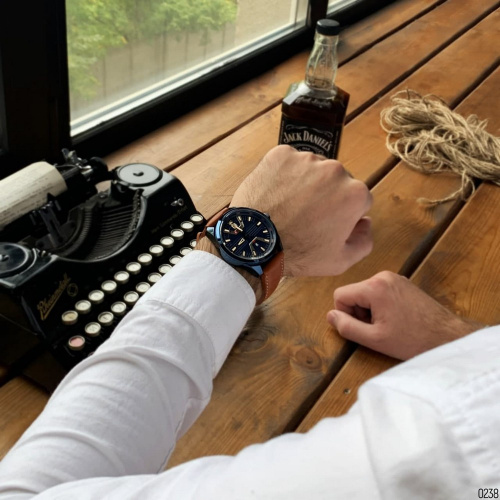 Годинник чоловічий Curren 8379 Blue-Brown-4