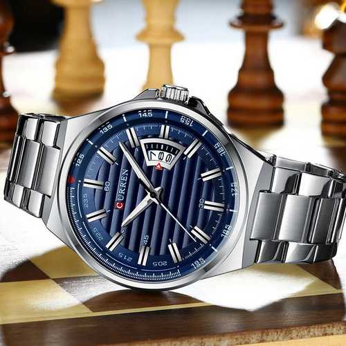 Часы мужские Curren 8375 Silver-Blue-0