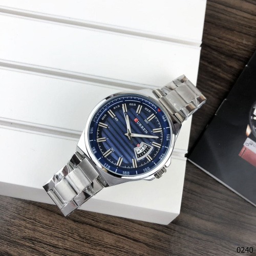 Часы мужские Curren 8375 Silver-Blue-3