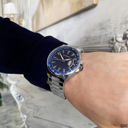 Часы мужские Curren 8375 Silver-Blue-5