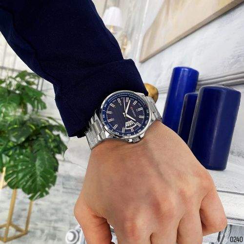 Часы мужские Curren 8375 Silver-Blue-6