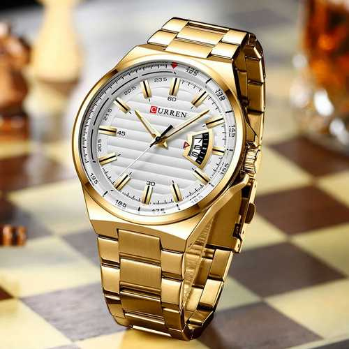 large Часы мужские Curren 8375 Gold-White 0