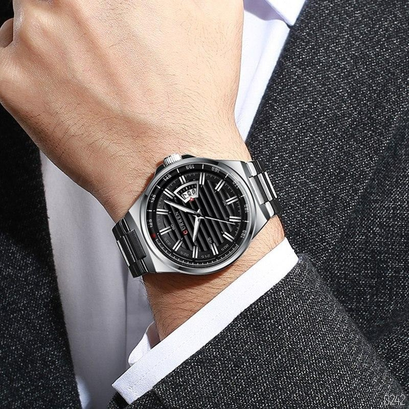 large Часы мужские Curren 8375 Silver-Black 1