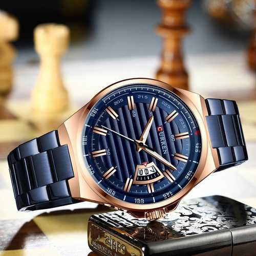 Часы мужские Curren 8375 Blue-Cuprum-0