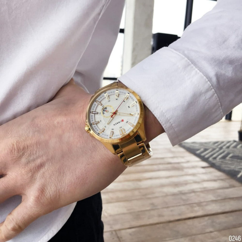 Часы мужские Curren 8372 Gold-White-6