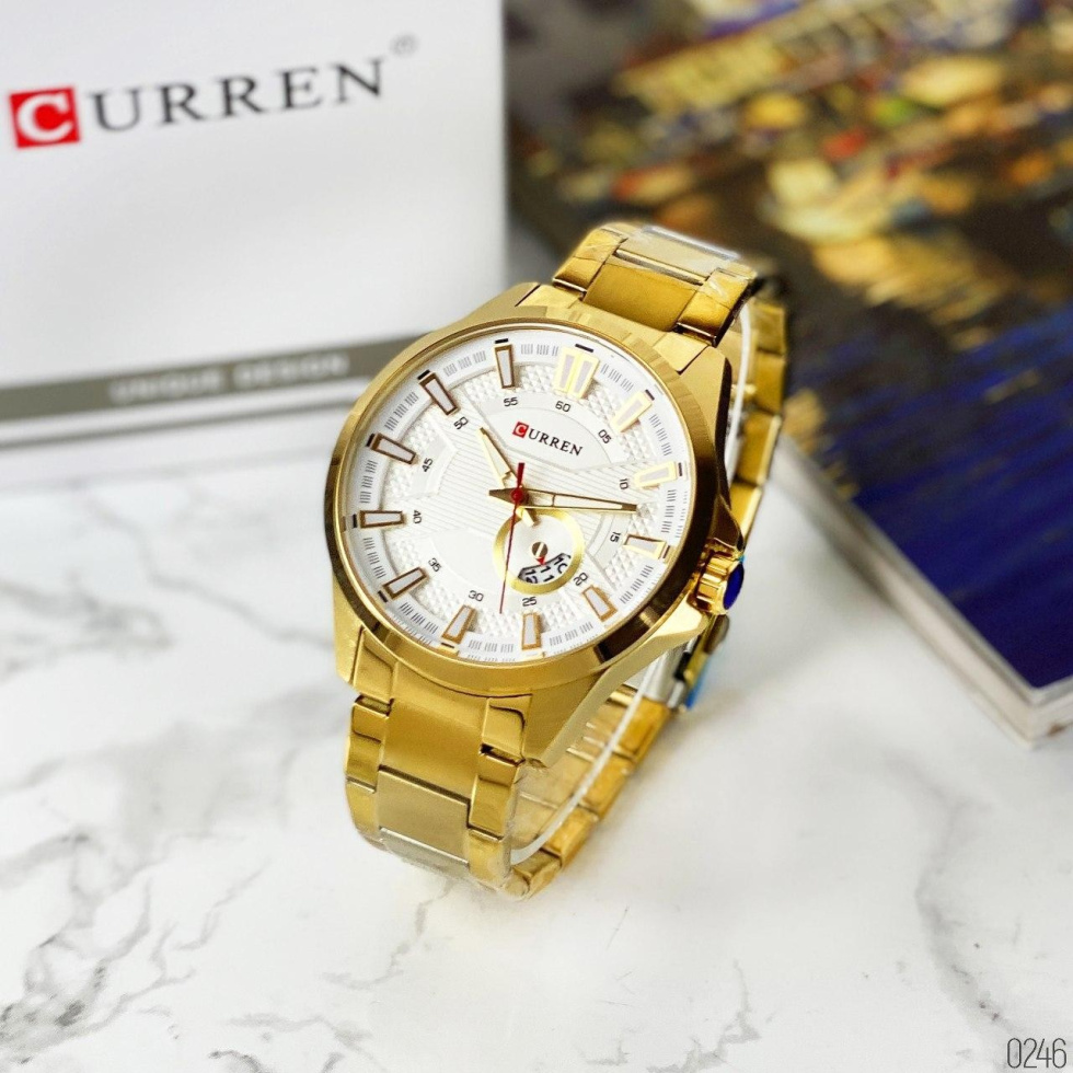 large Часы мужские Curren 8372 Gold-White 1