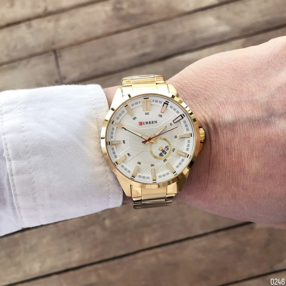 large Часы мужские Curren 8372 Gold-White 5
