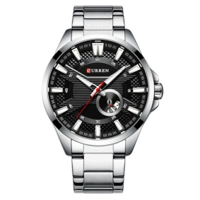  Curren 8372 Silver-Black