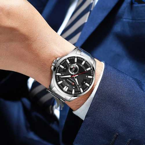 Часы мужские Curren 8372 Silver-Black-0