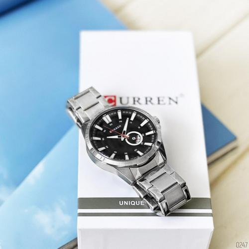 Часы мужские Curren 8372 Silver-Black-3