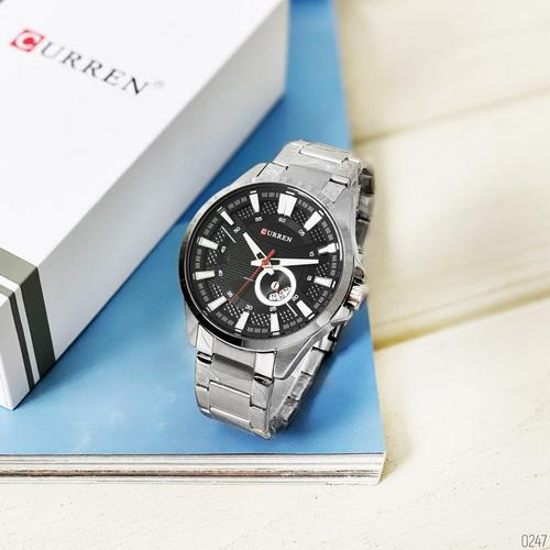 large Часы мужские Curren 8372 Silver-Black 1