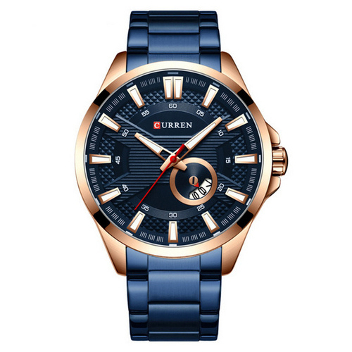 Годинник чоловічий Curren 8372 Blue-Cuprum