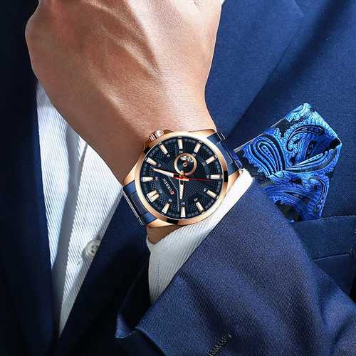 large Годинник чоловічий Curren 8372 Blue-Cuprum 0