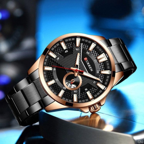 Годинник чоловічий Curren 8372 Black-Cuprum-1