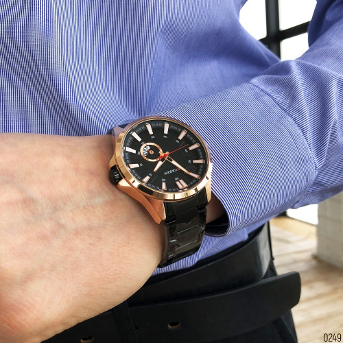 Годинник чоловічий Curren 8372 Black-Cuprum-5