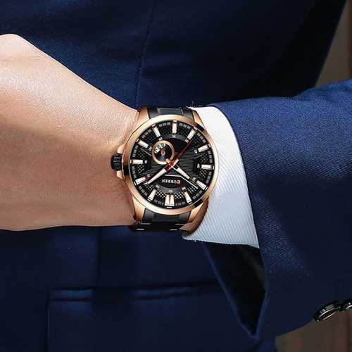 large Годинник чоловічий Curren 8372 Black-Cuprum 0