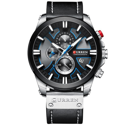 Часы мужские Curren 8346 Silver-Black