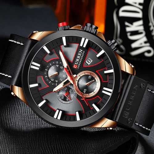 Годинник чоловічий Curren 8346 Black-Cuprum-0