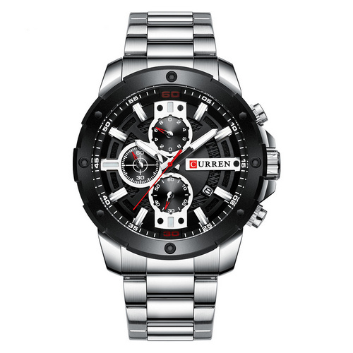 Часы мужские Curren 8336 Silver-Black
