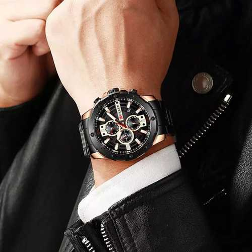 Годинник чоловічий Curren 8336 Black-Cuprum-0