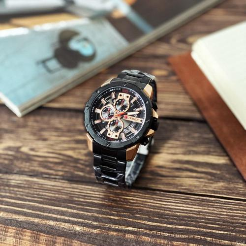 large Годинник чоловічий Curren 8336 Black-Cuprum 1