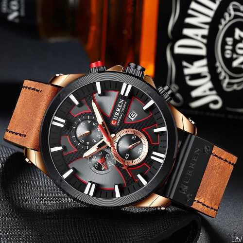 Часы мужские Curren 8346 Brown-Cuprum-Black-1