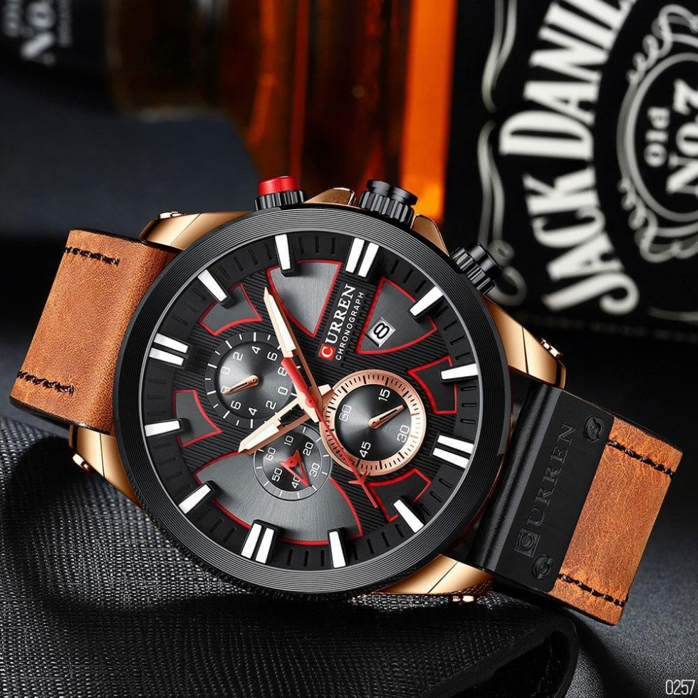 large Часы мужские Curren 8346 Brown-Cuprum-Black 1
