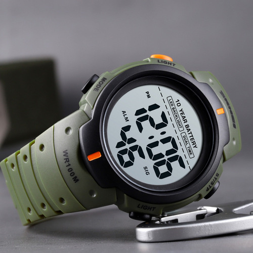 Часы мужские Skmei 1560 Green-Orange-0