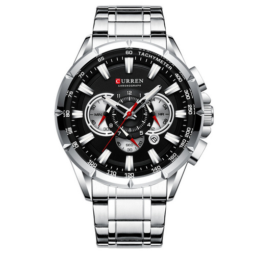 Годинник чоловічий Curren 8363 Silver-Blak