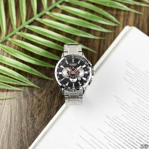 large Годинник чоловічий Curren 8363 Silver-Blak 5