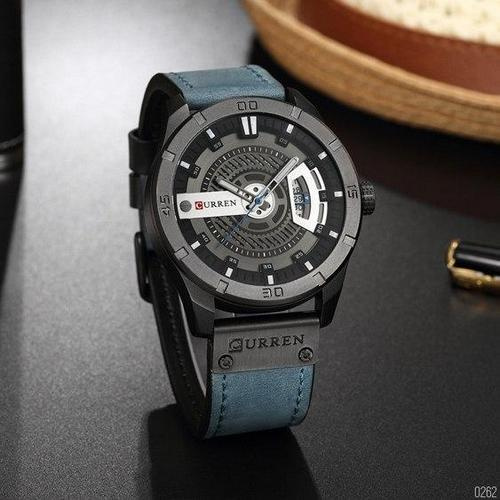 Годинник чоловічий Curren 8301 Light Blue-Black-1