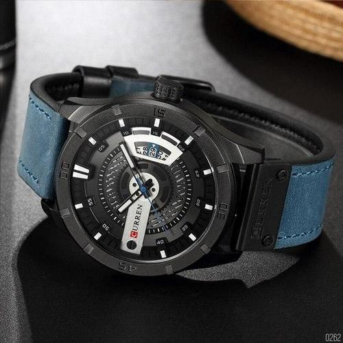 large Годинник чоловічий Curren 8301 Light Blue-Black 2