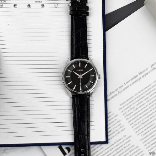 Часы мужские Curren 8365 Silver-Black Panama-0