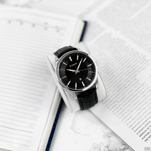 Часы мужские Curren 8365 Silver-Black Panama-1