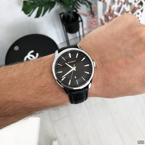 Часы мужские Curren 8365 Silver-Black Panama-5