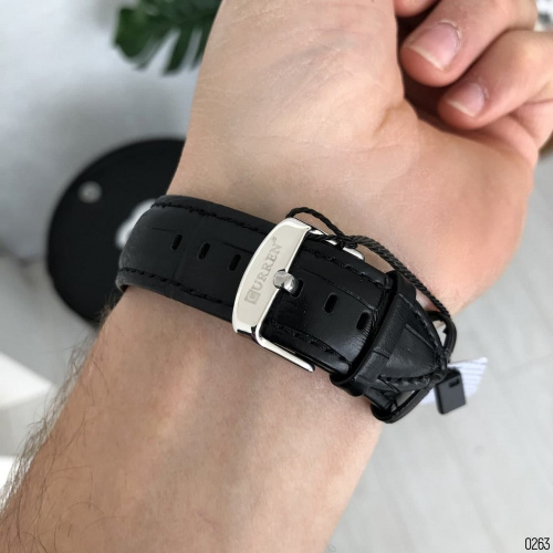 Часы мужские Curren 8365 Silver-Black Panama-6