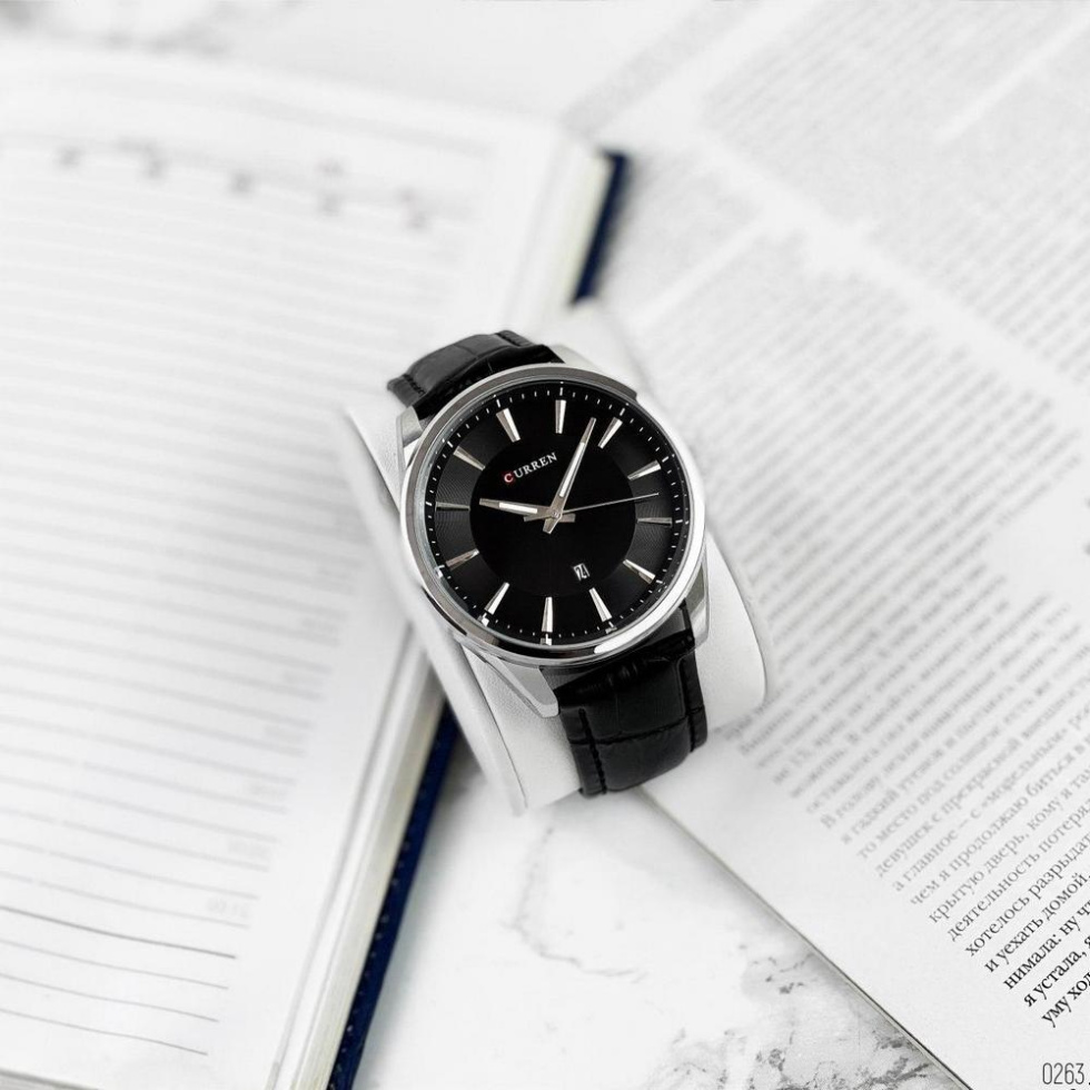 large Часы мужские Curren 8365 Silver-Black Panama 1