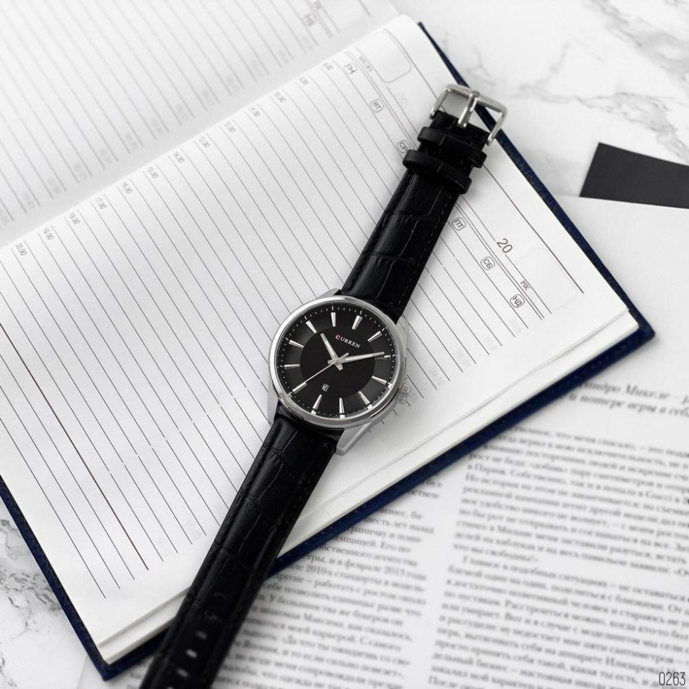 large Часы мужские Curren 8365 Silver-Black Panama 2