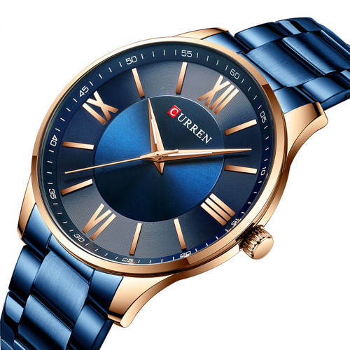 Годинник чоловічий Curren 8383 Blue-Gold-0