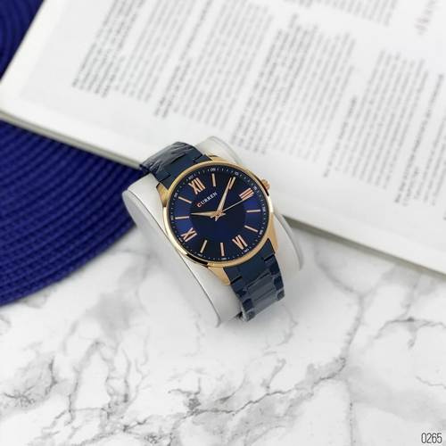 large Годинник чоловічий Curren 8383 Blue-Gold 1