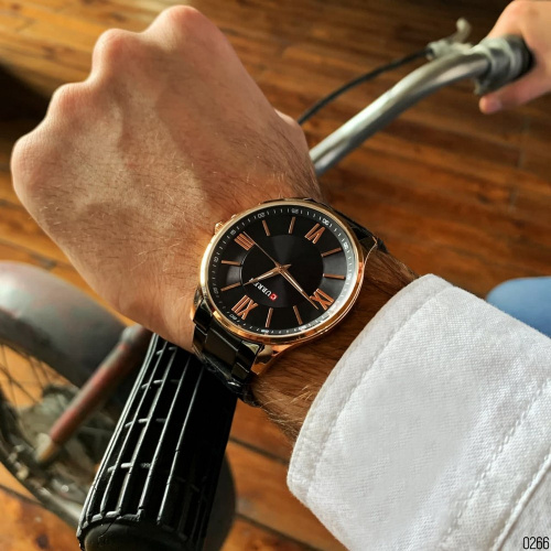 Часы мужские Curren 8383 Black-Gold-4