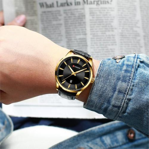 Часы мужские Curren 8365 Black-Gold-1