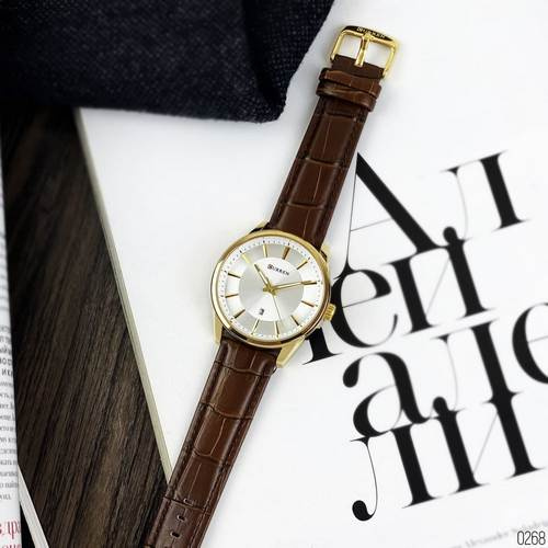 Часы мужские Curren 8365 Brown-Gold-White-2