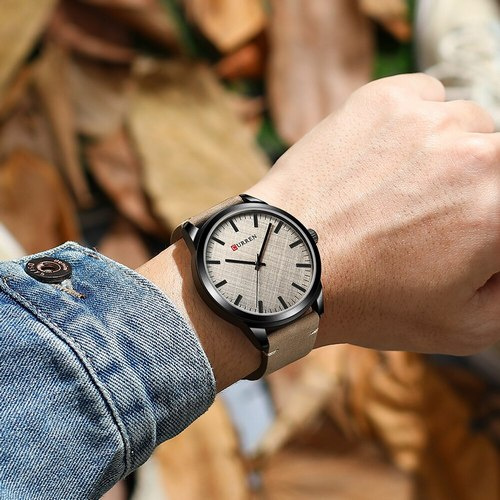 large Годинник чоловічий Curren 8386 Light Brown-Grey 0