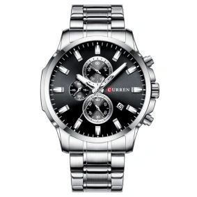  Curren 8348 Silver-Black