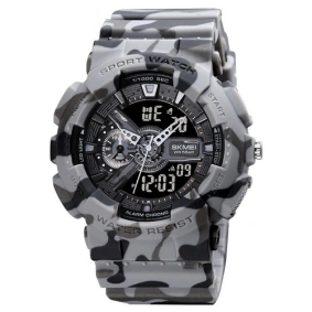 Тактичесские часы Skmei 1688 Gray-Black Military