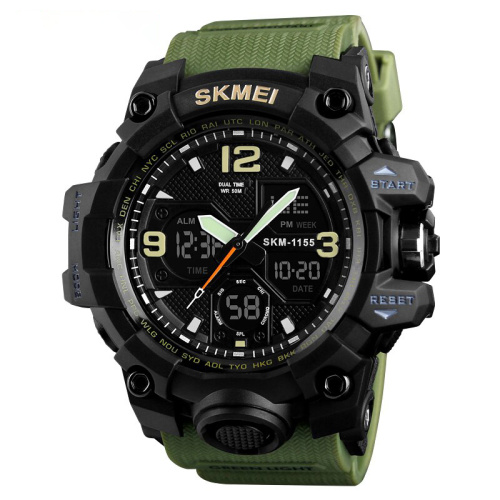 Часы мужские Skmei 1155 Black-Military