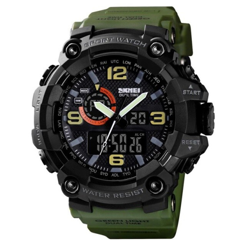 Часы мужские Skmei 1520AG Black-Military Wristband