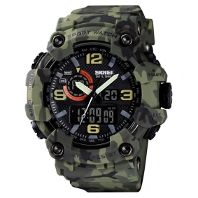 Тактичесские часы Skmei 1520 Green Camo